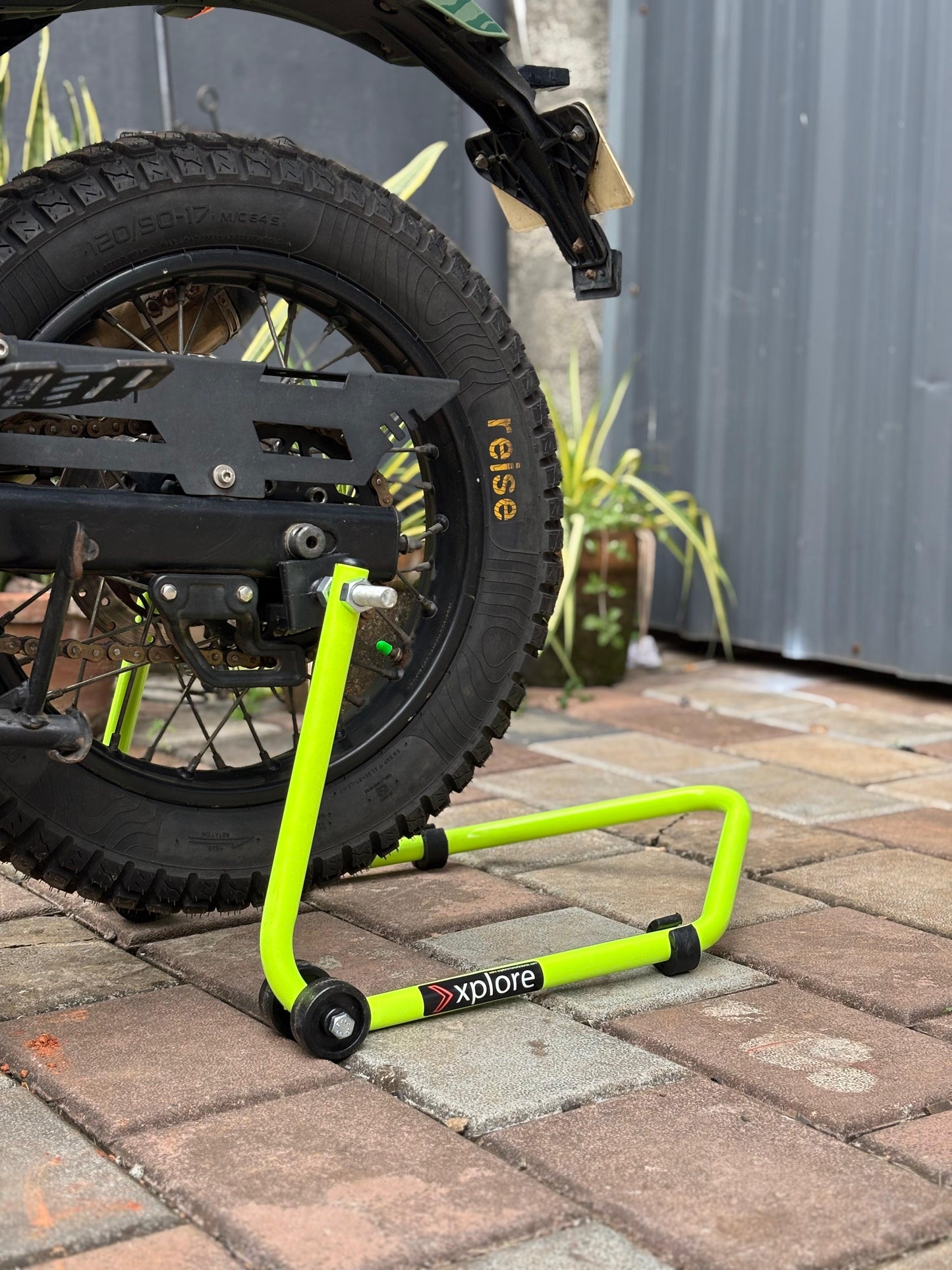 Explore Single Frame High Quality Universal Paddock Stand With Swingarm L Supports For All Bikes Upto 300kg Weight (Lifetime Spare Parts Replacement Availability & 5 Years Frame Warranty
