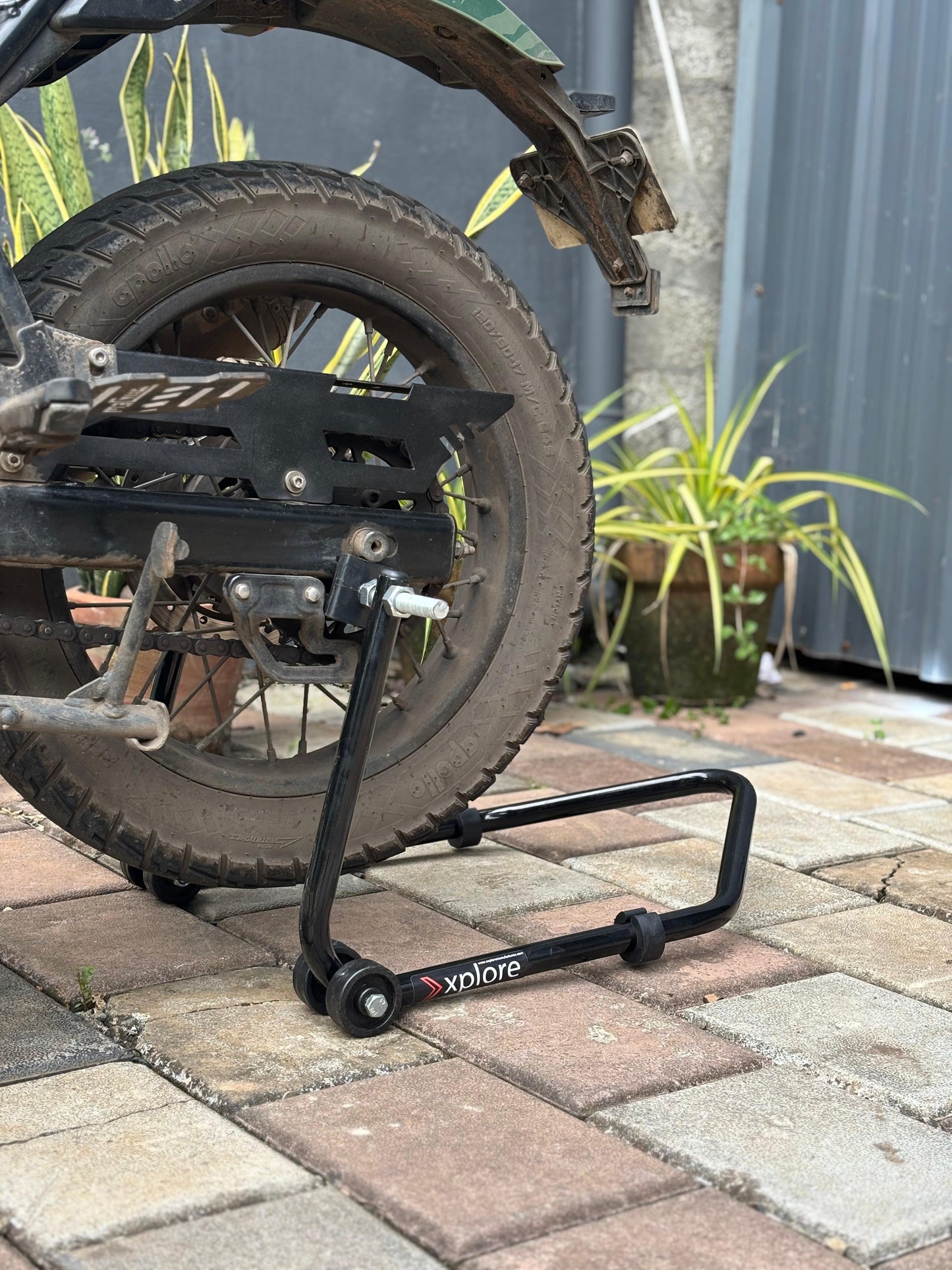 Explore Single Frame High Quality Universal Paddock Stand With Swingarm L Supports For All Bikes Upto 300kg Weight (Lifetime Spare Parts Replacement Availability & 5 Years Frame Warranty