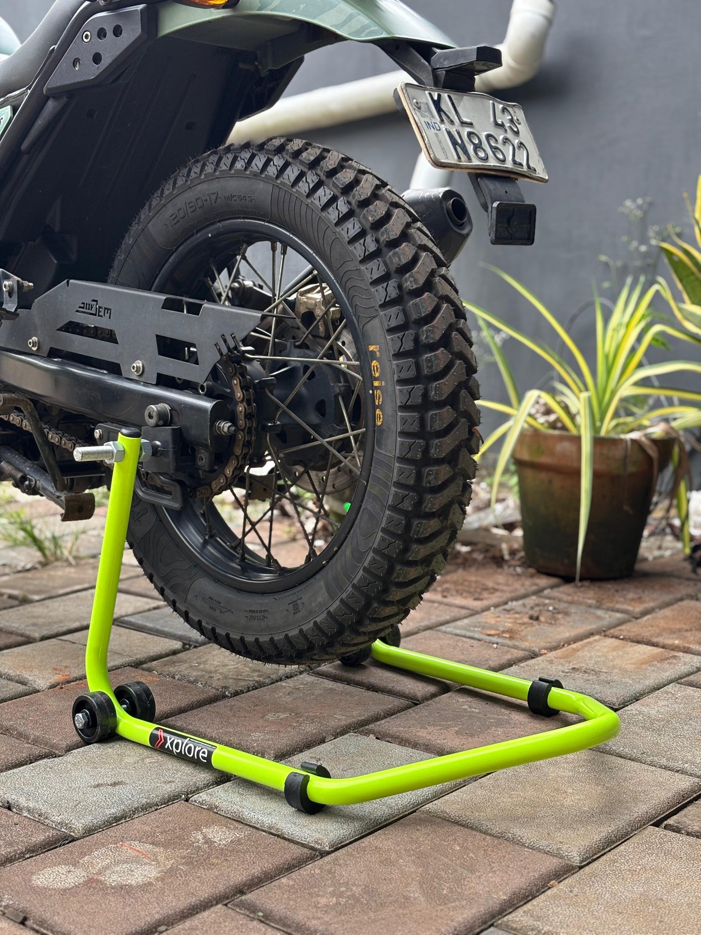 Explore Single Frame High Quality Universal Paddock Stand With Swingarm L Supports For All Bikes Upto 300kg Weight (Lifetime Spare Parts Replacement Availability & 5 Years Frame Warranty