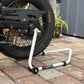 Explore Single Frame High Quality Universal Paddock Stand With Swingarm L Supports For All Bikes Upto 300kg Weight (Lifetime Spare Parts Replacement Availability & 5 Years Frame Warranty