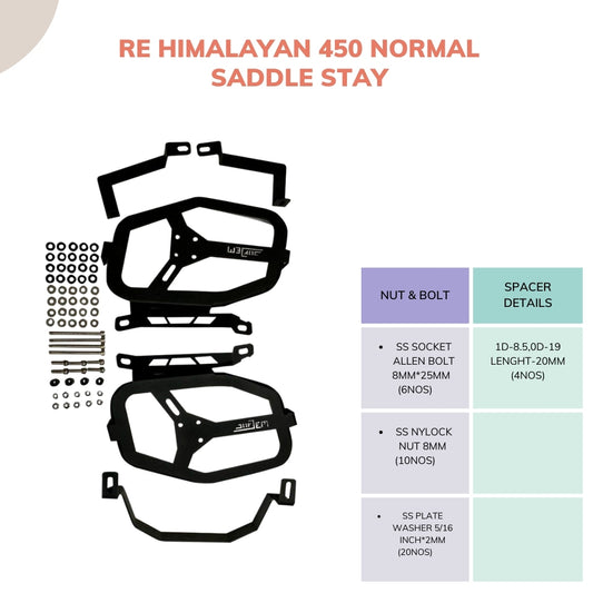 Jorjem re himalayan 450 saddle stay[compatible with jorjem luggage plate only]