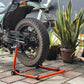 Explore Single Frame High Quality Universal Paddock Stand With Swingarm L Supports For All Bikes Upto 300kg Weight (Lifetime Spare Parts Replacement Availability & 5 Years Frame Warranty