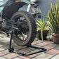 Explore Single Frame High Quality Universal Paddock Stand With Swingarm L Supports For All Bikes Upto 300kg Weight (Lifetime Spare Parts Replacement Availability & 5 Years Frame Warranty
